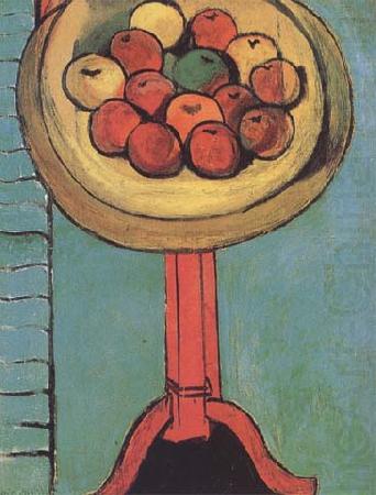 Henri Matisse Apples on the Table against a Green Background (mk35) china oil painting image